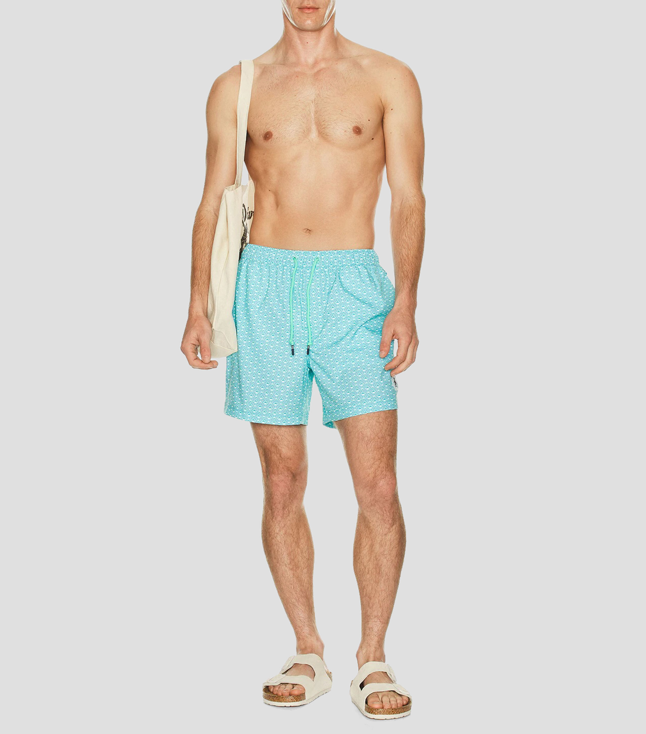 Traje de baño largo estampado Hombre